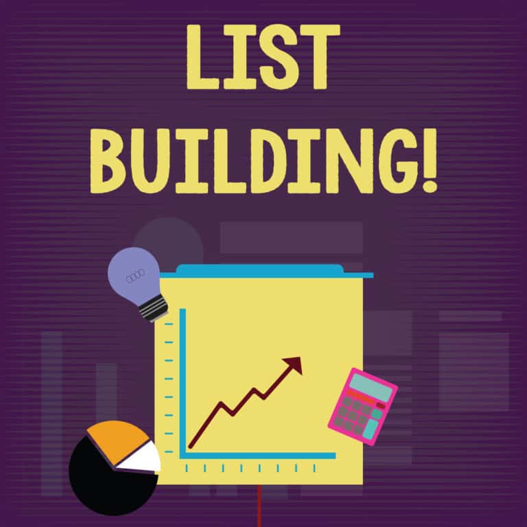 Handwriting text List Building.